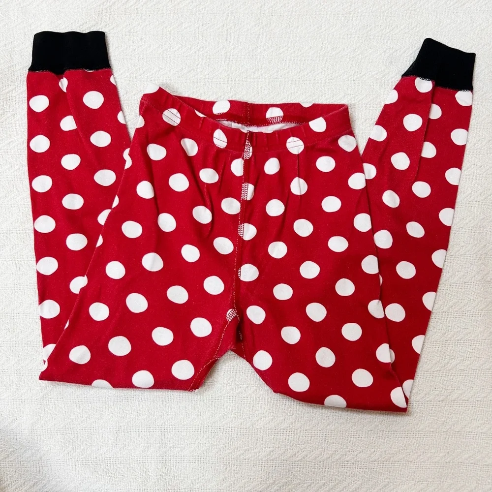 Hanna Andersson | Disney Minnie Mouse Pajamas - sz 6-7, red polka dots, two pc